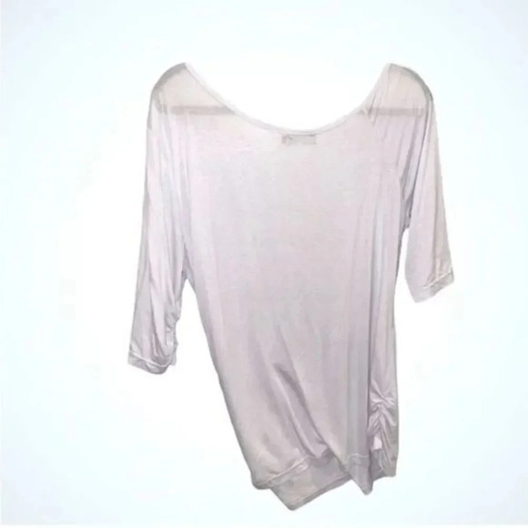 NWOT WHITE WITH RAINBOW LIPS ONESIDE CINCHED OFF ONE SHOULDERTOP SIZE 2X - Picture 11 of 15